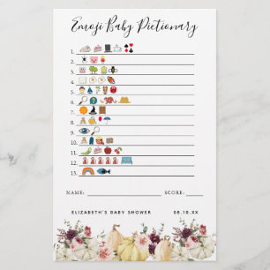 Emoji Pictionary   Baby Shower Spel