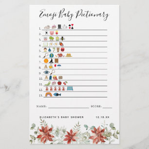 Emoji Pictionary   Baby Shower Spel