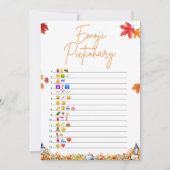 EMOJI PICTIONARY Baby shower spel Een beetje pompo Kaart (Voorkant)