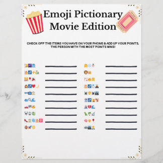 Emoji Pictionary – Film Editie | Printbaar Spel Briefhoofd