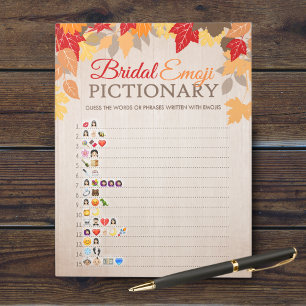 Emoji Pictionary Herfst Vrijgezellenfeest Game Pac Notitieblok