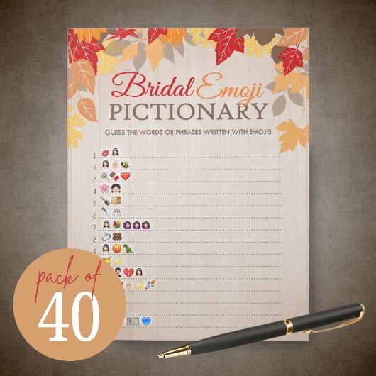 Emoji Pictionary Herfst Vrijgezellenfeest Game Pac Notitieblok