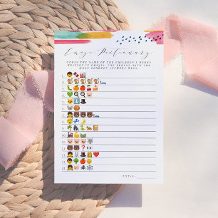 Emoji Pictionary Kinderboek Roze & Blauw Kaart