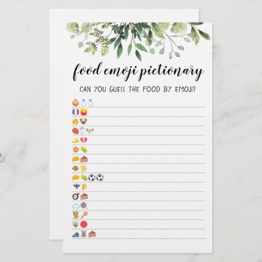 Emoji Pictionary spel Quiz met antwoorden (Voorkant / Achterkant)