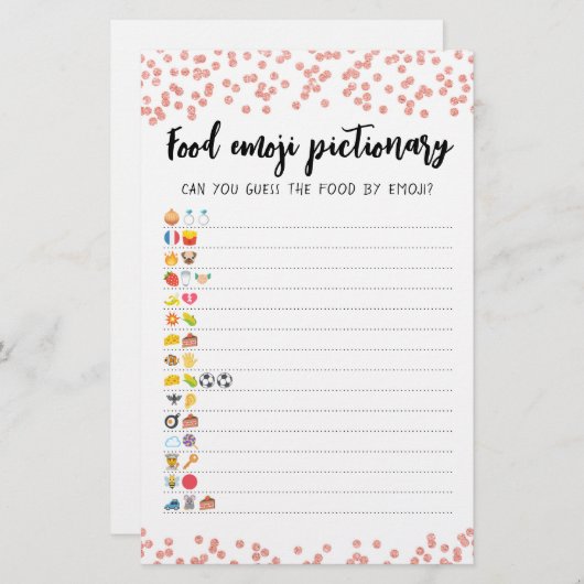 Emoji Pictionary spel Quiz met antwoorden (Voorkant / Achterkant)