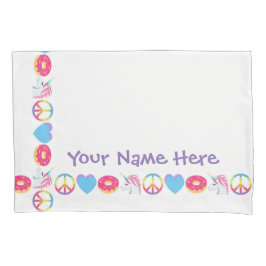 Emoji Pillow-Hoesje - Vrede, Liefde, Unicorn Kussensloop