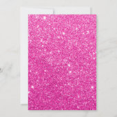 Emoji Pink Glitter Birthday Uitnodiging (Achterkant)