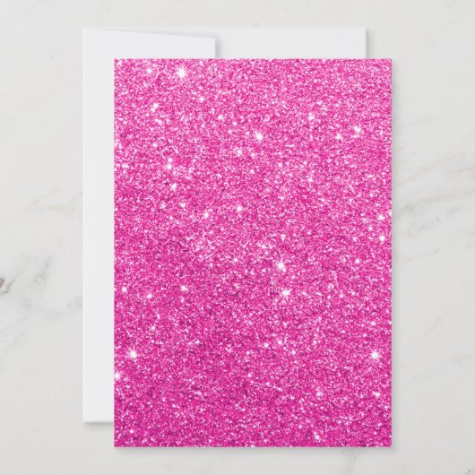 Emoji Pink Glitter Birthday Uitnodiging (Achterkant)