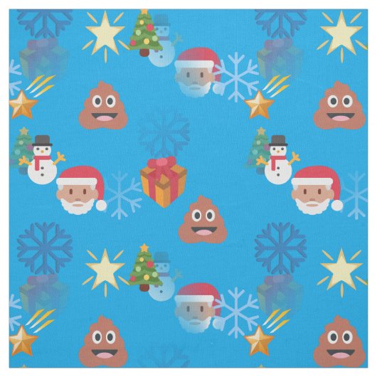 Emoji poep kerststof stof (Swatch)
