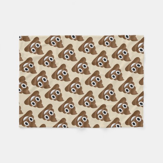 Emoji Poo Fleece Deken (Voorkant (Horizontaal))