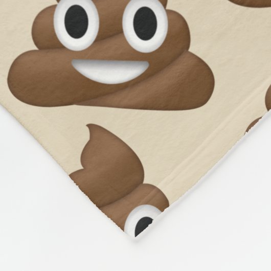 Emoji Poo Fleece Deken (Hoek)