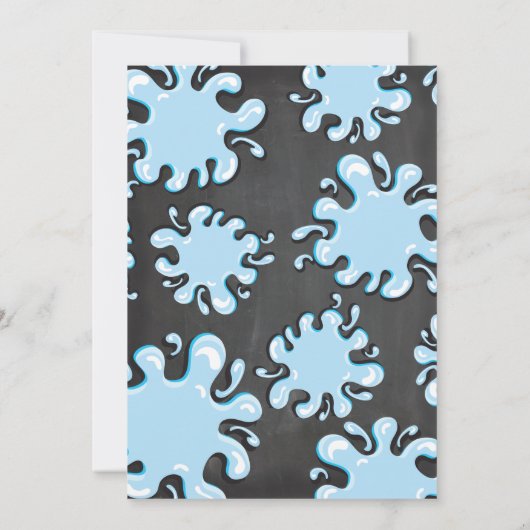 Emoji Pool Party Pooper Verjaardag Uitnodiging (Achterkant)