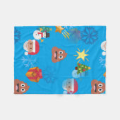 emoji poop christmas deken (Voorkant (Horizontaal))