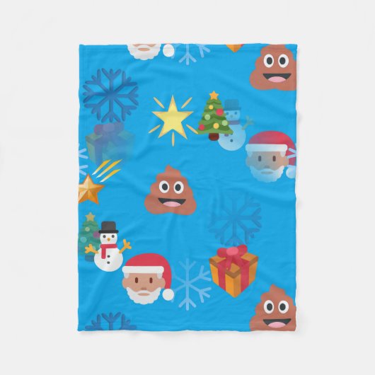 emoji poop christmas deken (Voorkant)