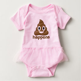 Emoji Poop gebeurt Romper