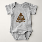 Emoji Poop gebeurt Romper (Voorkant)