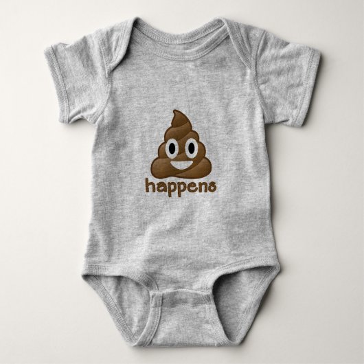 Emoji Poop gebeurt Romper (Voorkant)