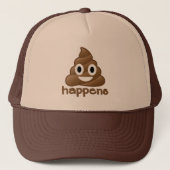 Emoji Poop gebeurt Trucker Pet (Voorkant)
