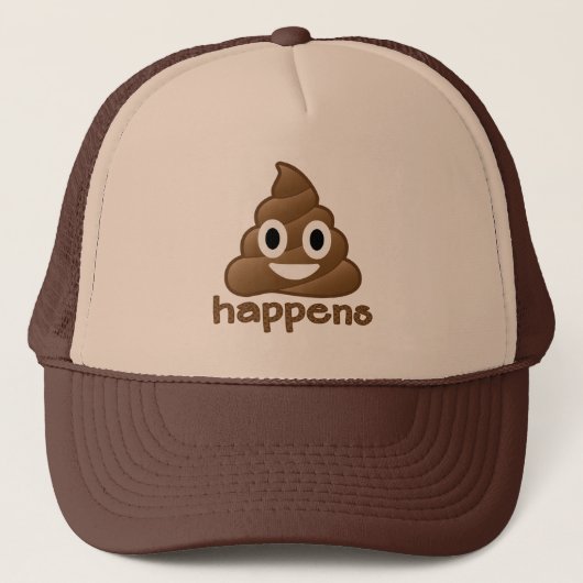 Emoji Poop gebeurt Trucker Pet (Voorkant)