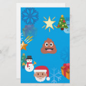 emoji poop kermas briefpapier (Voorkant / Achterkant)