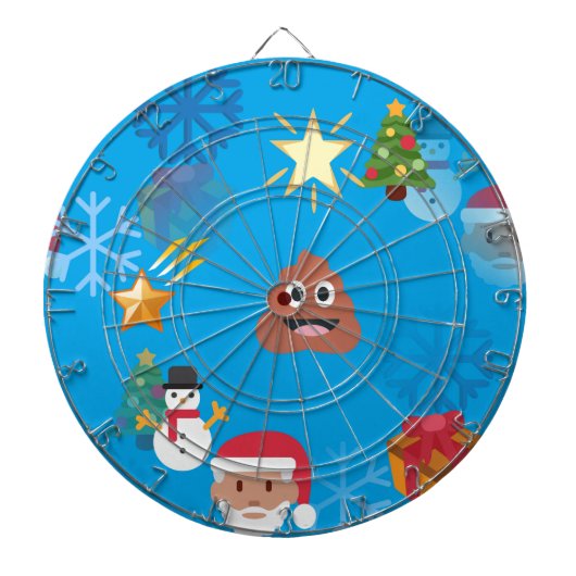 emoji poop kermas dartbord (Voorkant)