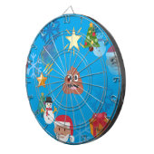 emoji poop kermas dartbord (Voorkant Rechts)