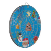emoji poop kermas dartbord (Voorkant Links)