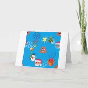 emoji poop kermas feestdagen kaart