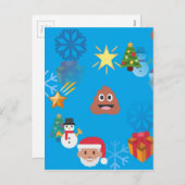 emoji poop kermas feestdagenkaart (Voorkant / Achterkant)