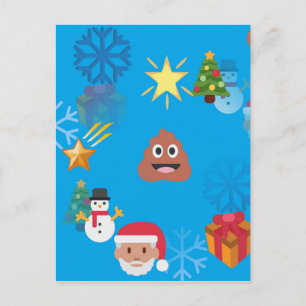 emoji poop kermas feestdagenkaart