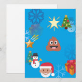 emoji poop kermas feestdagenkaart (Voorkant / Achterkant)