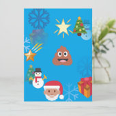 emoji poop kermas feestdagenkaart (Staand voorkant)