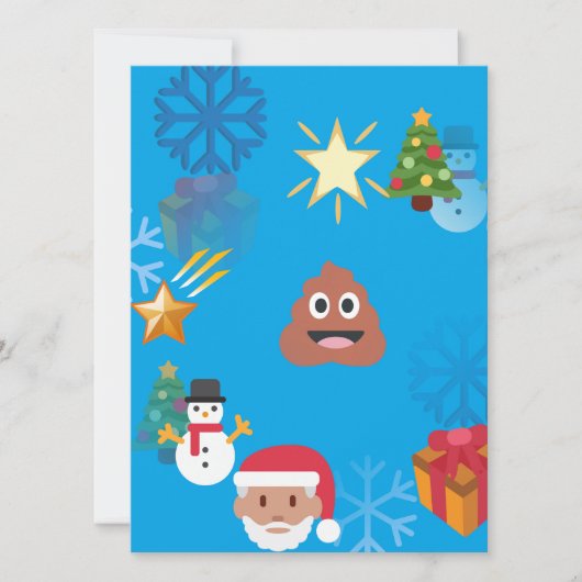 emoji poop kermas feestdagenkaart (Voorkant)