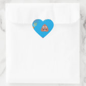 emoji poop kermas hart sticker (Tas)