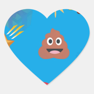 emoji poop kermas hart sticker