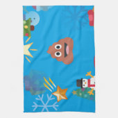 emoji poop kermas theedoek (Verticaal)