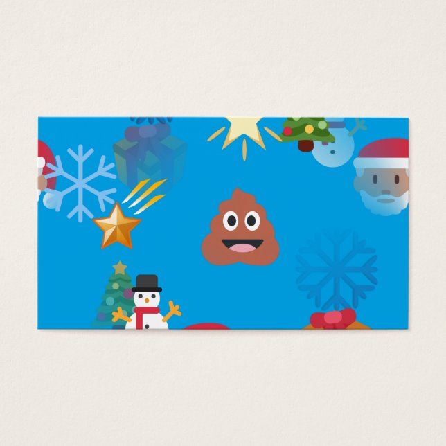 emoji poop kermas visitekaartje (Voorkant)