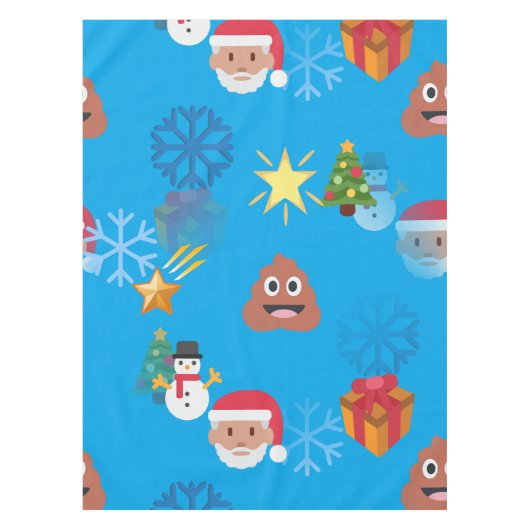 emoji poop kerstmis tafelkleed (Voorkant)