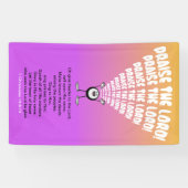 Emoji prijzen God Spandoek (Horizontaal)