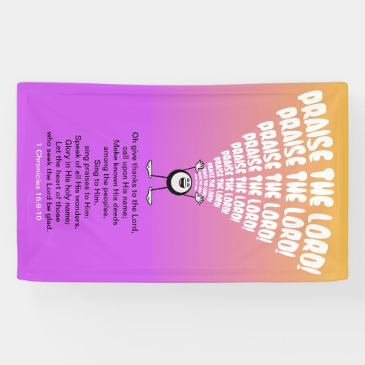 Emoji prijzen God Spandoek (Horizontaal)