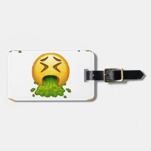 emoji puking bagagelabel