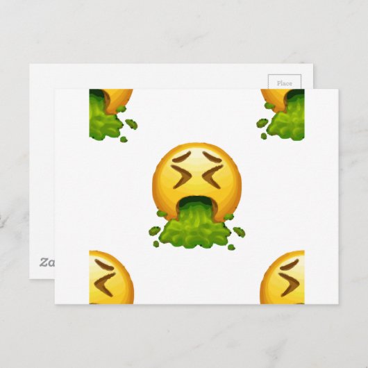 emoji puking briefkaart (Voorkant / Achterkant)