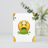 emoji puking briefkaart (Staand voorkant)