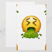 emoji puking briefpapier (Voorkant / Achterkant)