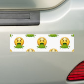 emoji puking bumpersticker (Op auto)