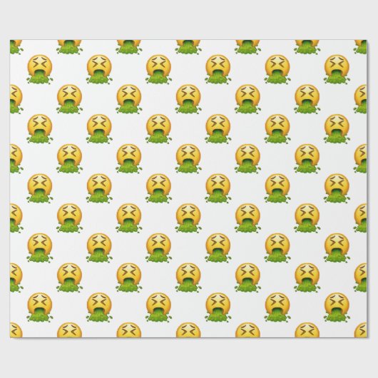 emoji puking cadeaupapier (Vlak)