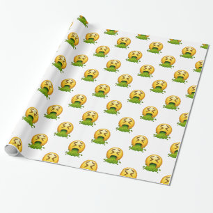 emoji puking cadeaupapier
