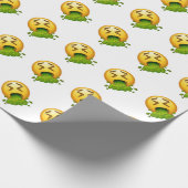 emoji puking cadeaupapier (Hoek)