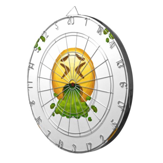 emoji puking dartbord (Voorkant Rechts)