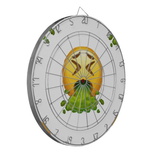 emoji puking dartbord (Voorkant Links)